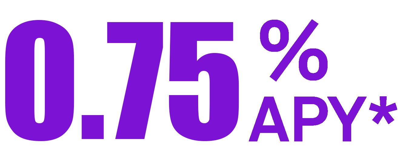 0.75% rate in purple