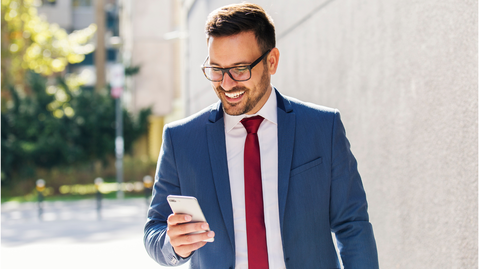 Businessman using phone